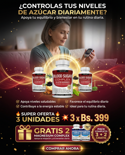 BLOOD SUGAR COMPLEX - Ayuda a regular los niveles de azúcar en Sangre+ Magnesium complex