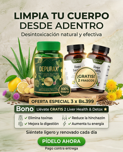 Depurax Limpieza Natural profunda + Liver Health