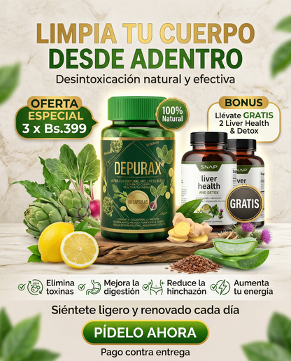 Depurax Limpieza Natural profunda + Liver Health