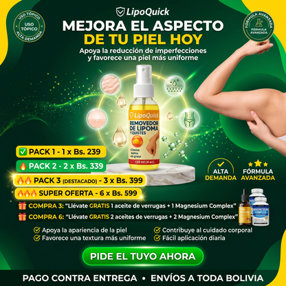 LipoQuick - Spray Removedor quistes lipomas