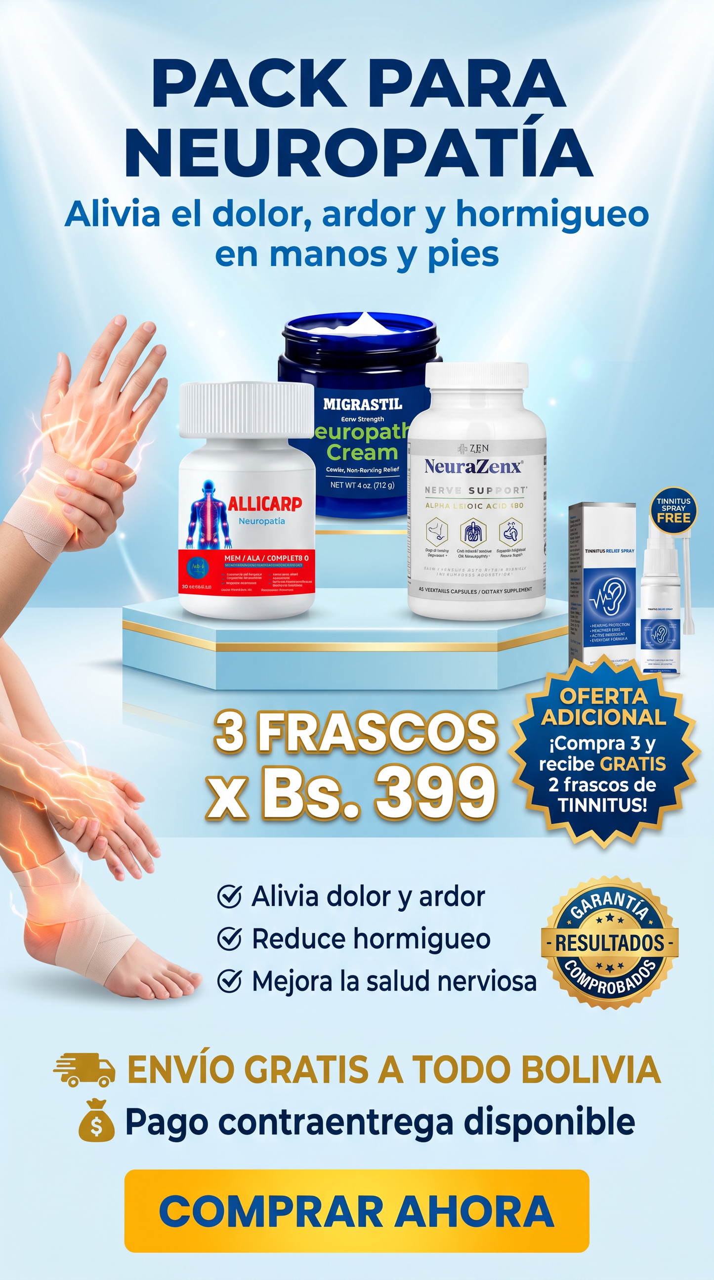 PACK NEUROPATÍA (NEURAZENX + MIGRASTIL + ALLICARP)